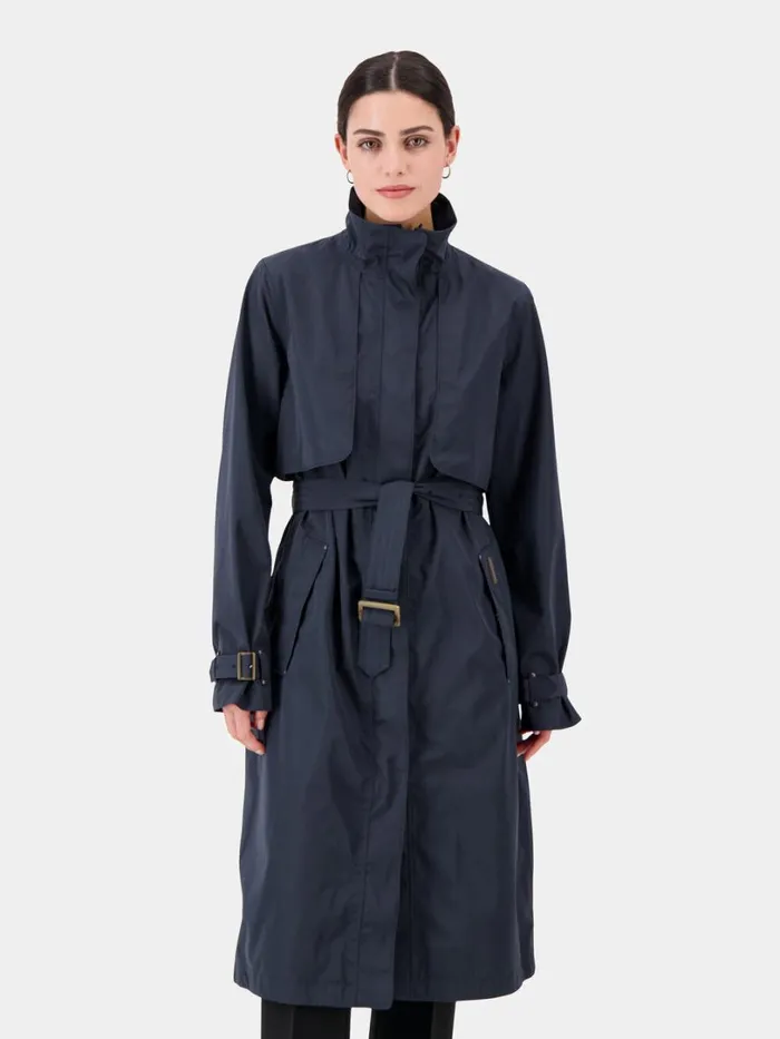 Lova Coat Long Dark Night Blue Women Didriksons Trenchcoats Lova Coat Long Dark Night Blue Women Didriksons Trenchcoats