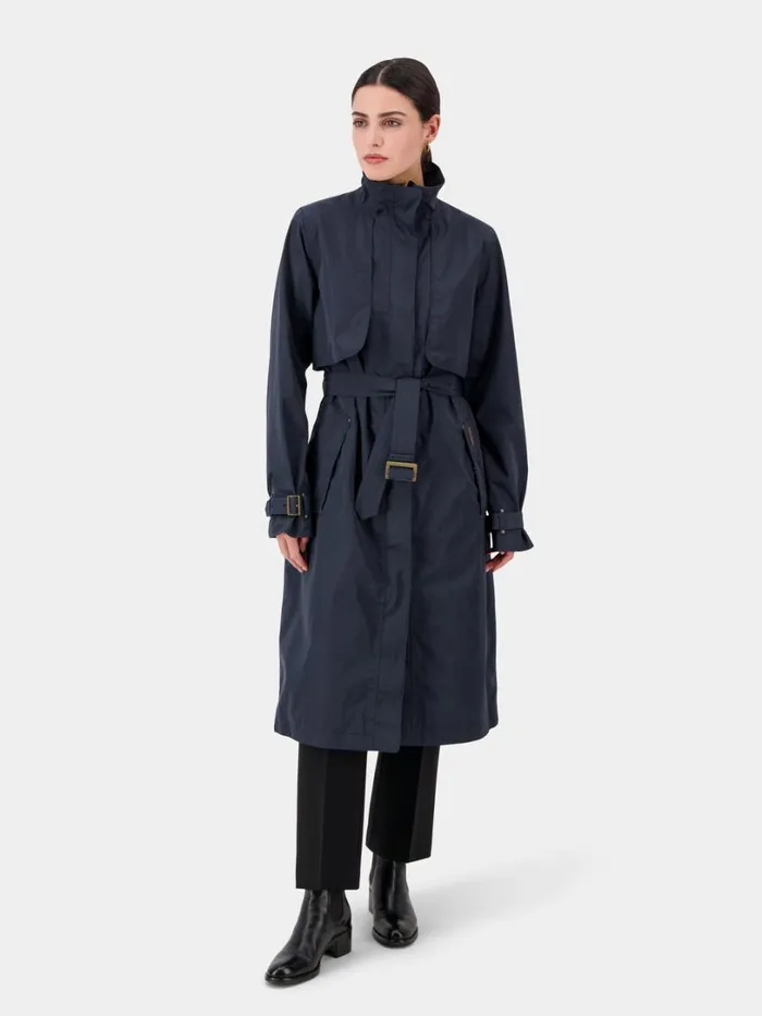 Lova Coat Long Dark Night Blue Women Didriksons Trenchcoats Lova Coat Long Dark Night Blue Women Didriksons Trenchcoats