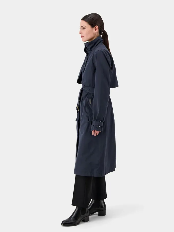 Lova Coat Long Dark Night Blue Women Didriksons Trenchcoats Lova Coat Long Dark Night Blue Women Didriksons Trenchcoats