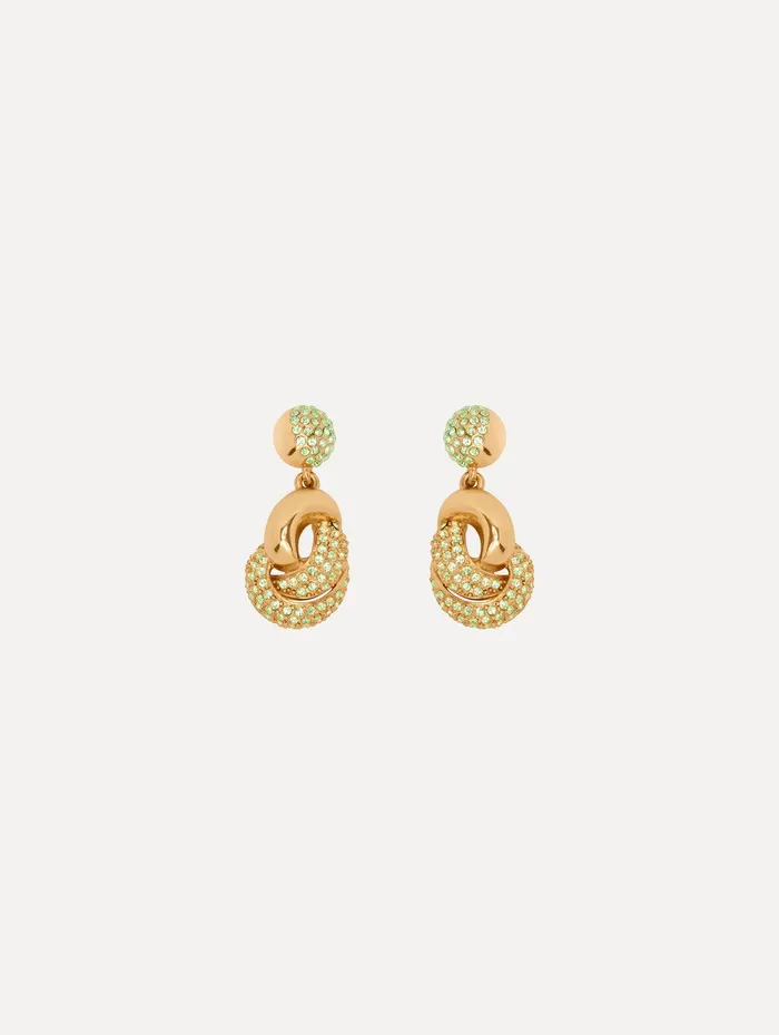 Love Knot Drop Earrings Chrysolite Women Oscar De La Renta Earrings