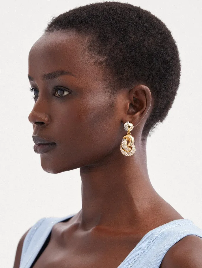 Love Knot Drop Earrings Crystal Women Oscar De La Renta Earrings
