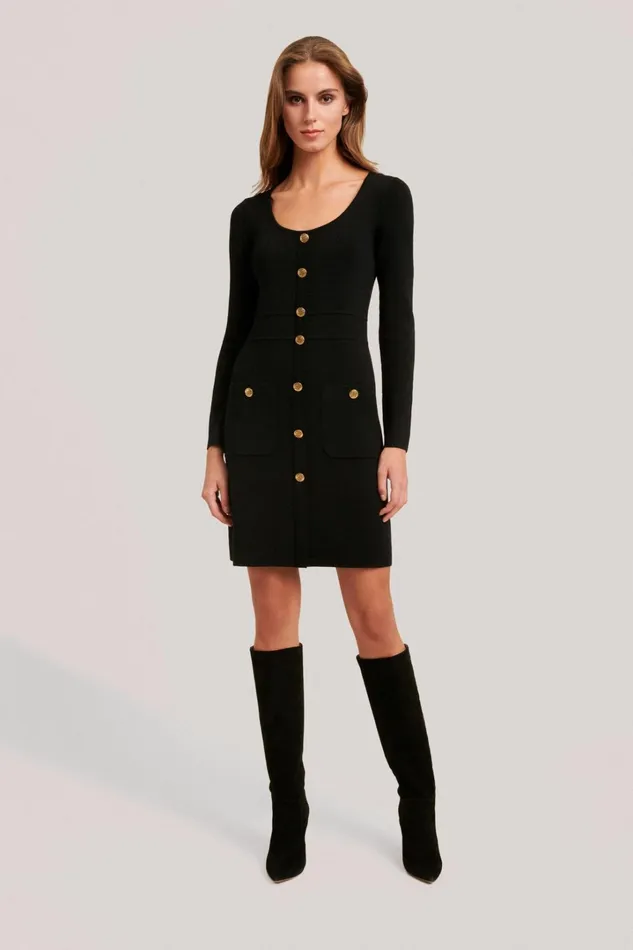 Luisa Spagnoli Dresses and Jumpsuits Women Monolite Black Luisa Spagnoli Dresses and Jumpsuits Women Monolite Black