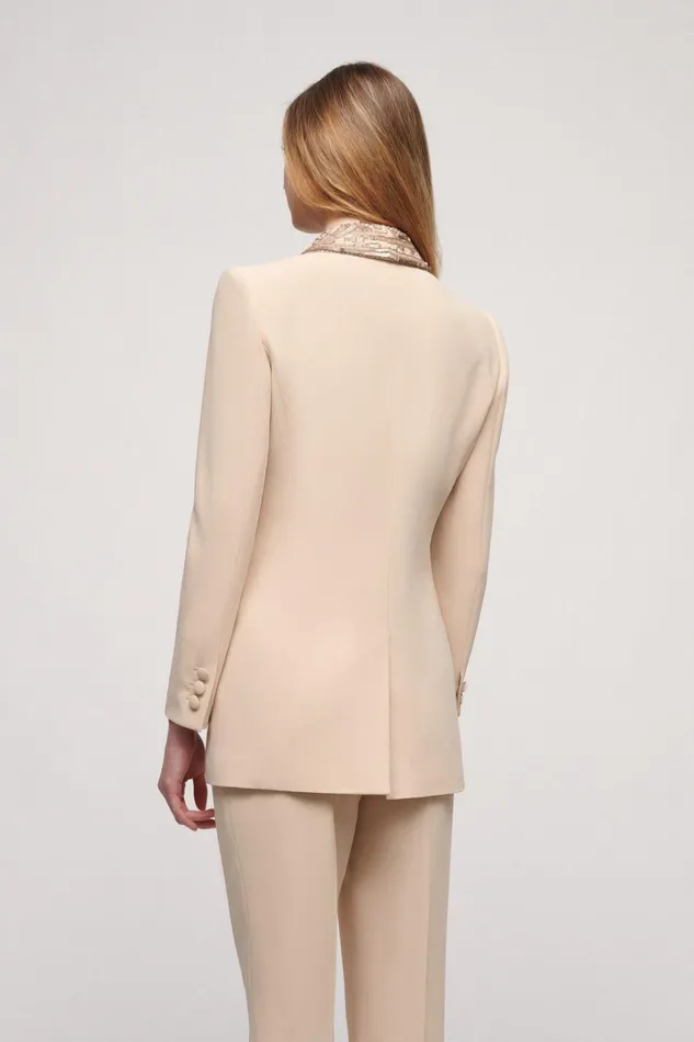 Luisa Spagnoli Jackets and Blazers Women Sagacia Sand Luisa Spagnoli Jackets and Blazers Women Sagacia Sand