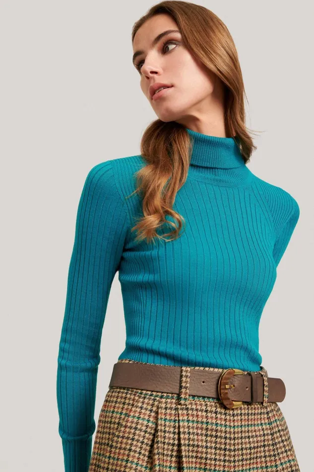 Luisa Spagnoli Knitwear Women Minareto Turquoise Luisa Spagnoli Knitwear Women Minareto Turquoise