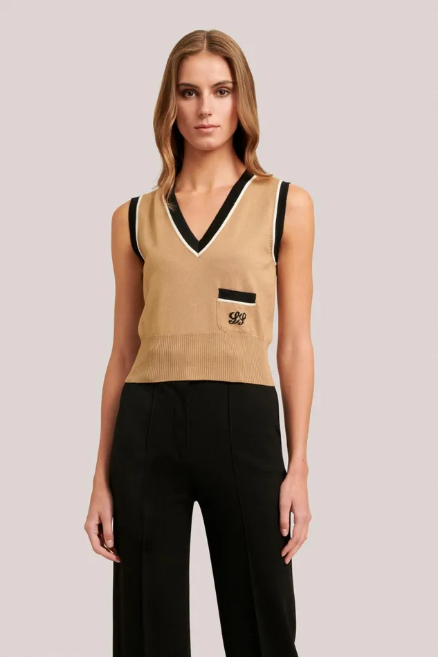 Luisa Spagnoli Knitwear Women Morison Camelblackcream
