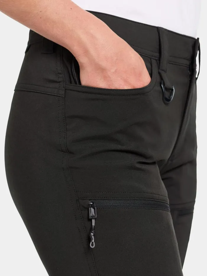 Lynx Pants Black Women Didriksons Walking Trousers