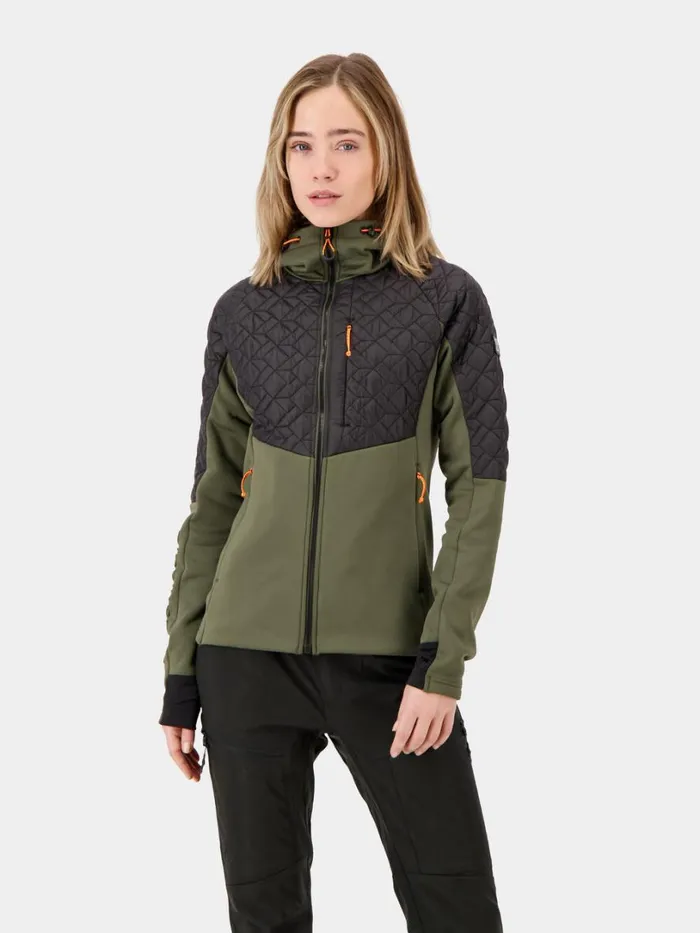 Lyra FullZip Deep Green Women Didriksons Outdoor Jackets