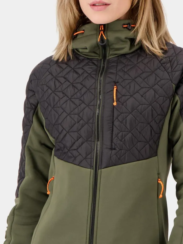 Lyra FullZip Deep Green Women Didriksons Outdoor Jackets