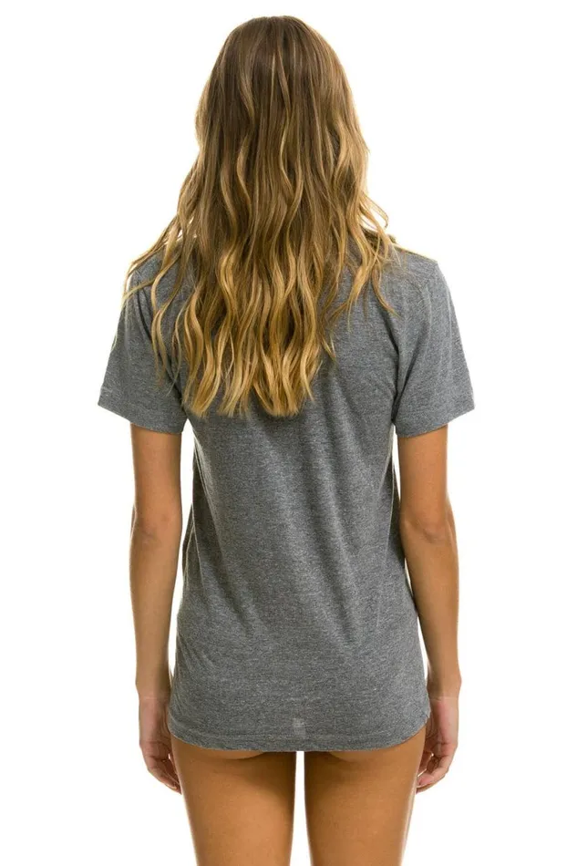 Malibu Crew Tee Shirt 8211 Heather Grey WomenMen Aviator Nation Tees