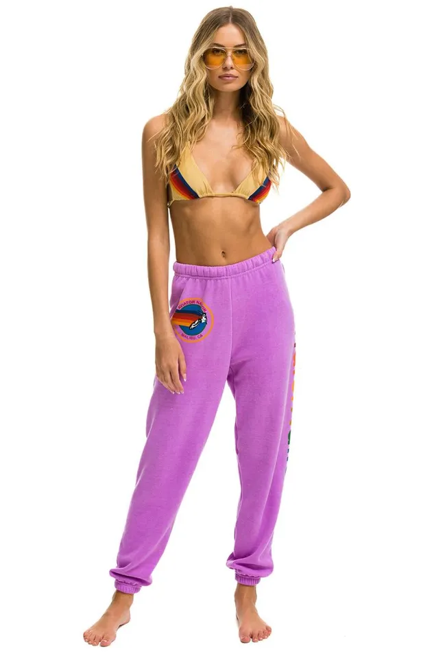 Malibu Sweatpants 8211 Neon Purple Women Aviator Nation Sweatpants