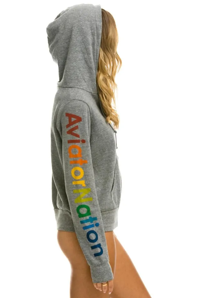 Manhattan Beach Hoodie 8211 Heather Grey WomenMen Aviator Nation Hoodies