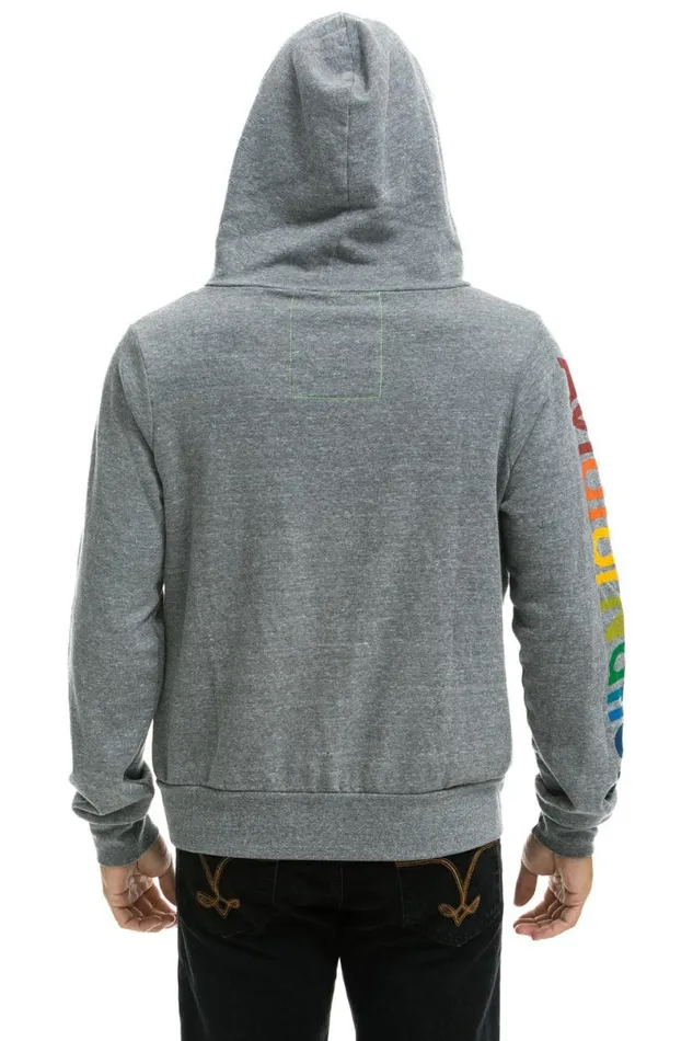 Manhattan Beach Hoodie 8211 Heather Grey WomenMen Aviator Nation Hoodies