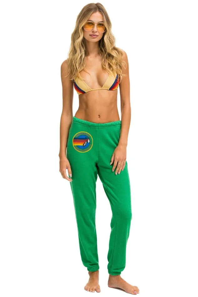 Manhattan Beach Sweatpants 8211 Kelly Green Women Aviator Nation Sweatpants