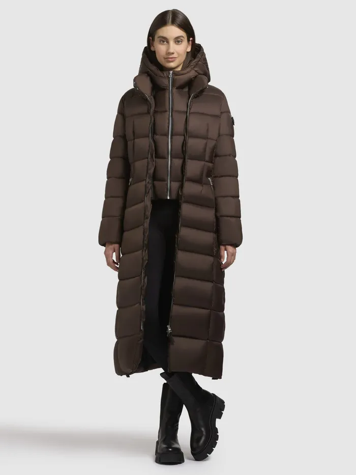 Mantel MALEE Dunkelbraun Dunkelbraun Quilted Coats KHUJO Women