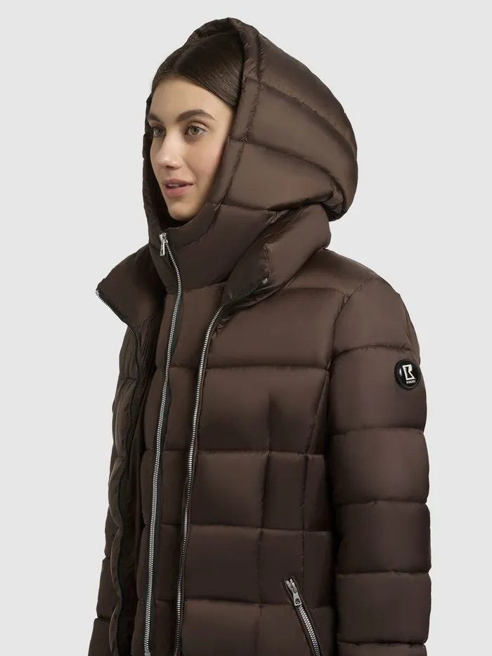 Mantel MALEE Dunkelbraun Dunkelbraun Quilted Coats KHUJO Women