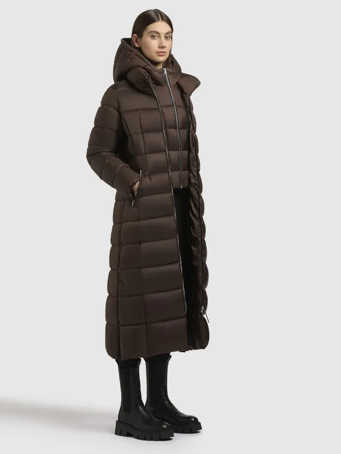 Mantel MALEE Dunkelbraun Dunkelbraun Quilted Coats KHUJO Women