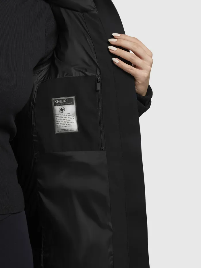 Mantel PORDE Schwarz Schwarz Women Puffer Coats KHUJO