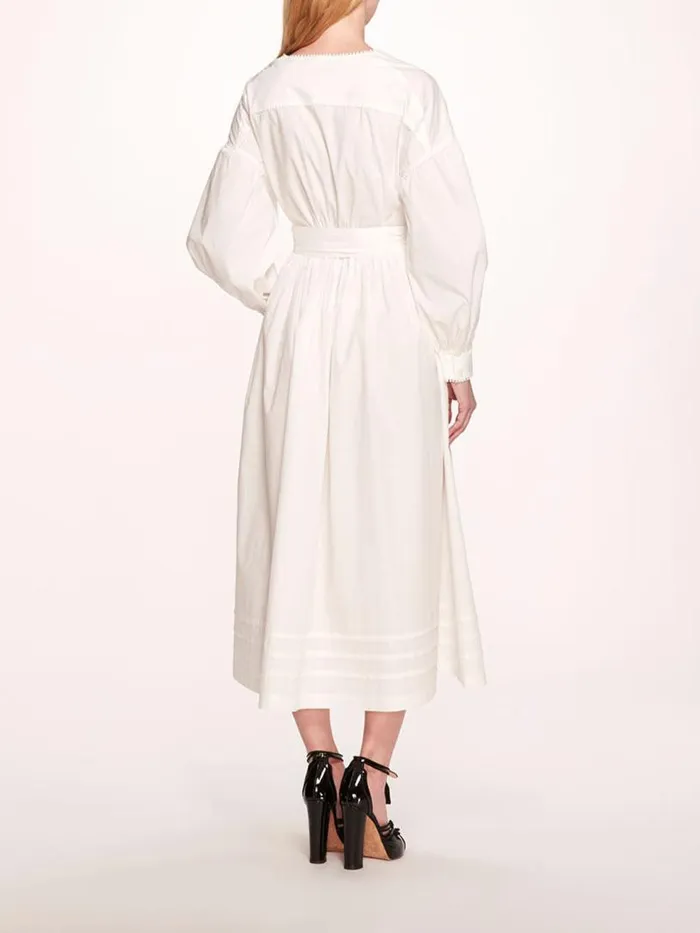 Marchesa Dresses Indigo Midi Dress White 8211 Women