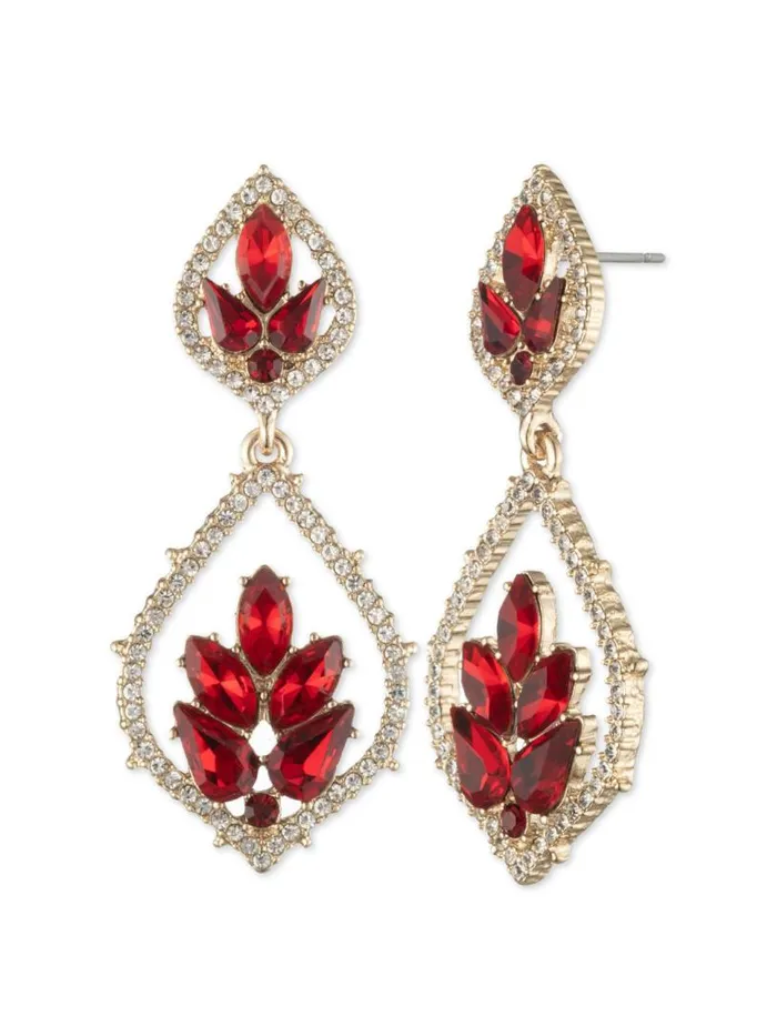 Marchesa Earrings Poised Large Drop Earring Red 8211 Jewelry