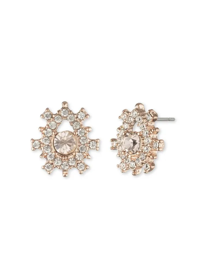Marchesa Earrings Poised Rose Button Earring Rose Gold 8211 Jewelry