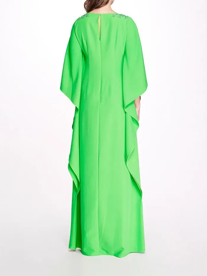 Marchesa Marchesa Notte Crystal Embellished Kaftan Lime 8211 Women
