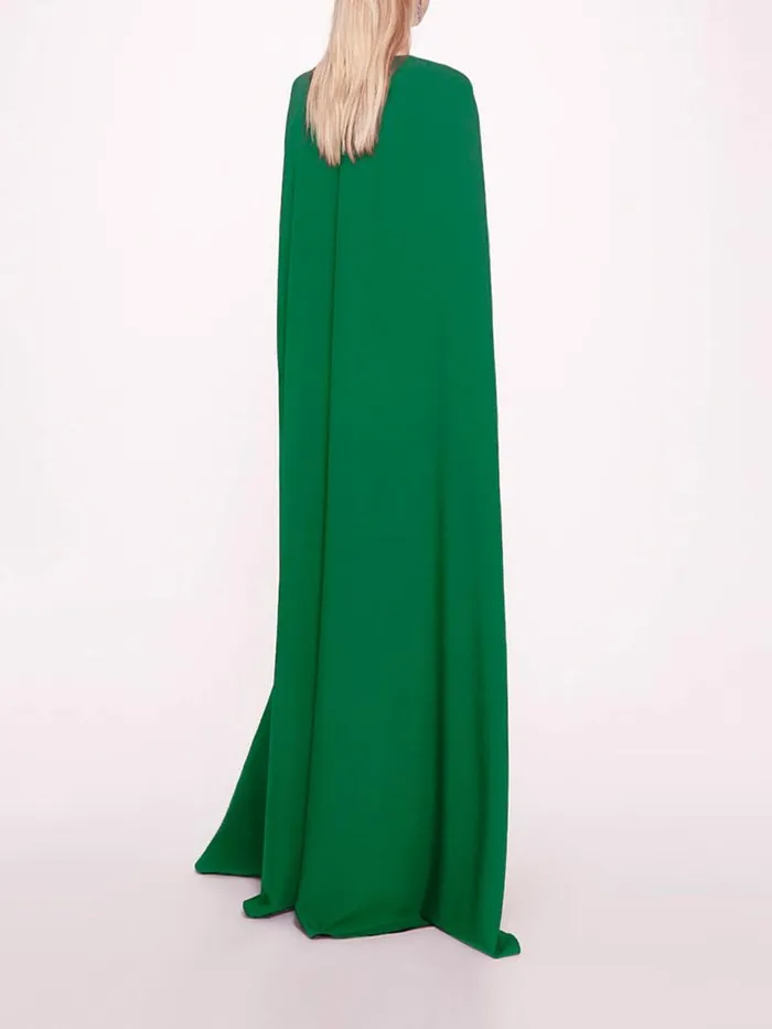 Marchesa Marchesa Notte Embroidered Belt Kaftan Emerald 8211 Women