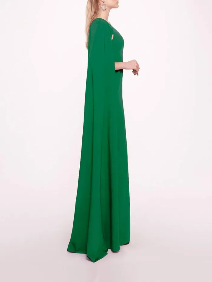 Marchesa Marchesa Notte Embroidered Belt Kaftan Emerald 8211 Women