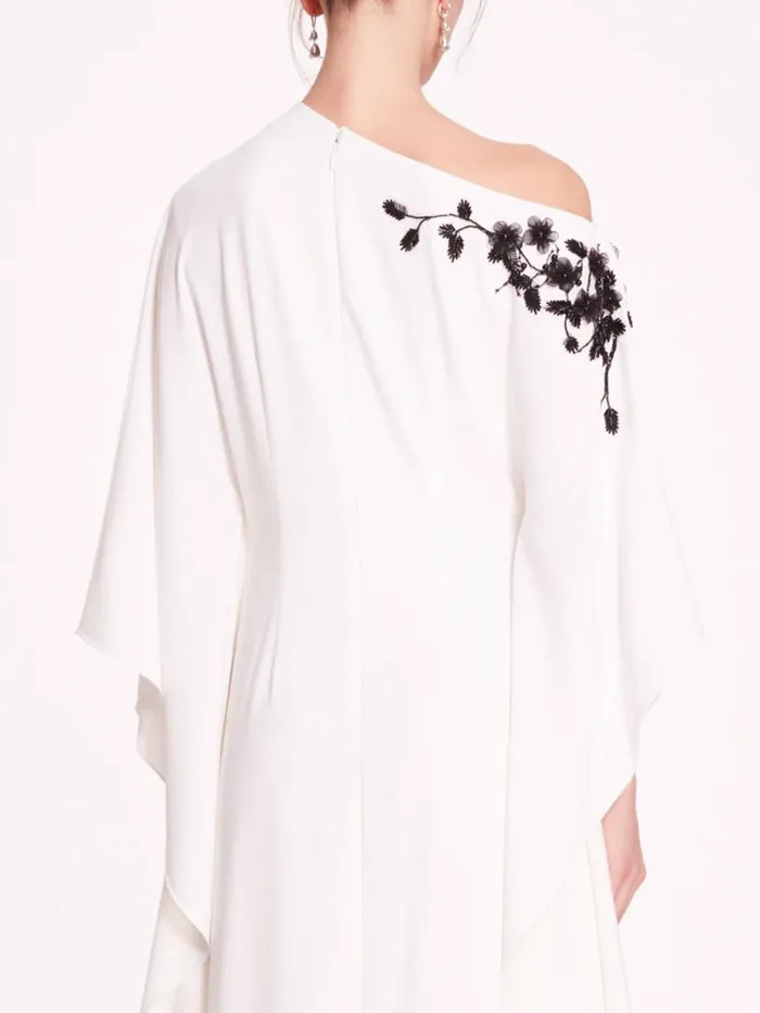 Marchesa Marchesa Notte Embroidered Draped Kaftan White 8211 Women