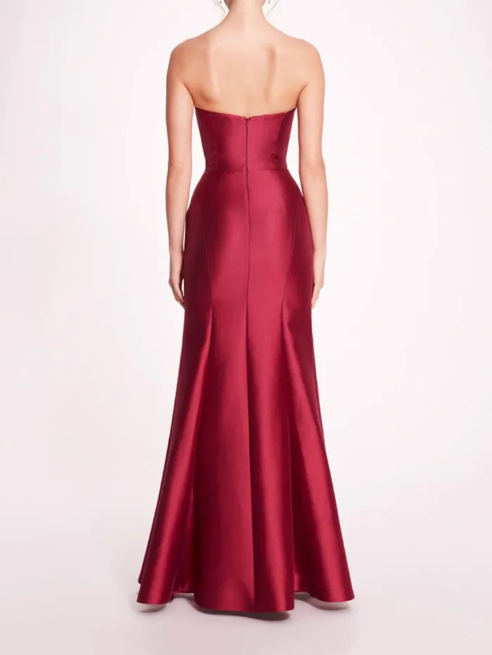 Marchesa Marchesa Notte Floral Mikado Gown Eggplant 8211 Women