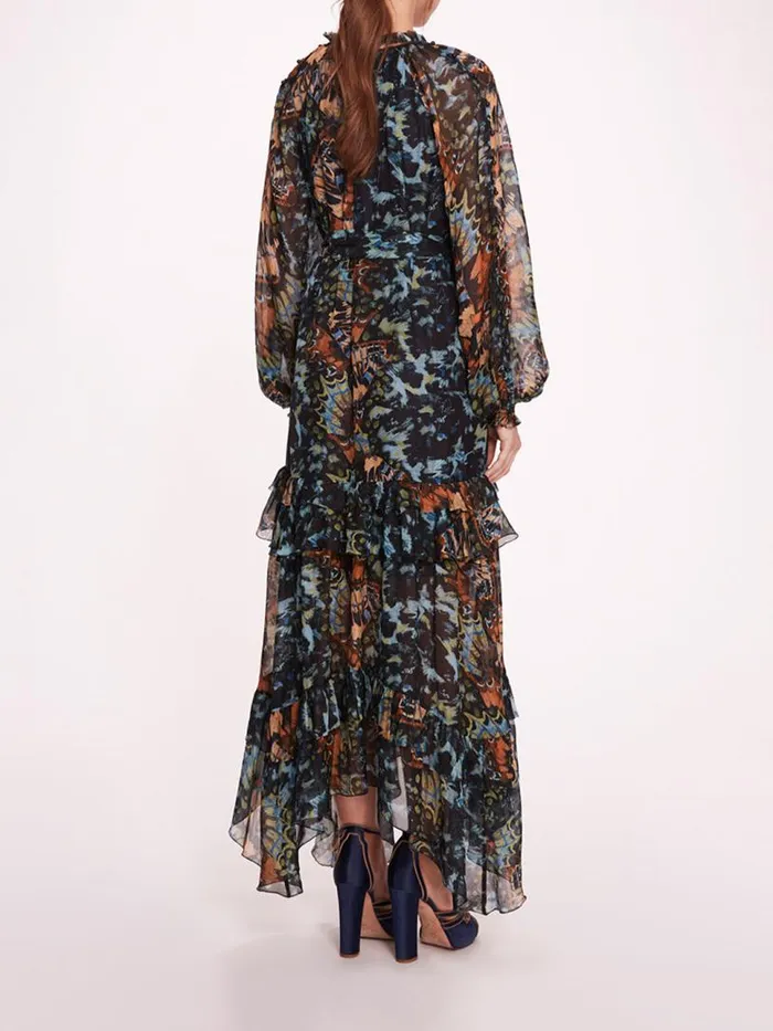 Marchesa Marchesa Rosa Monarch Maxi Dress Blue Multi 8211 Women