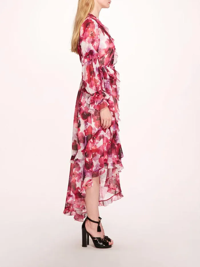 Marchesa Marchesa Rosa Oleander Maxi Dress Magenta Multi 8211 Women