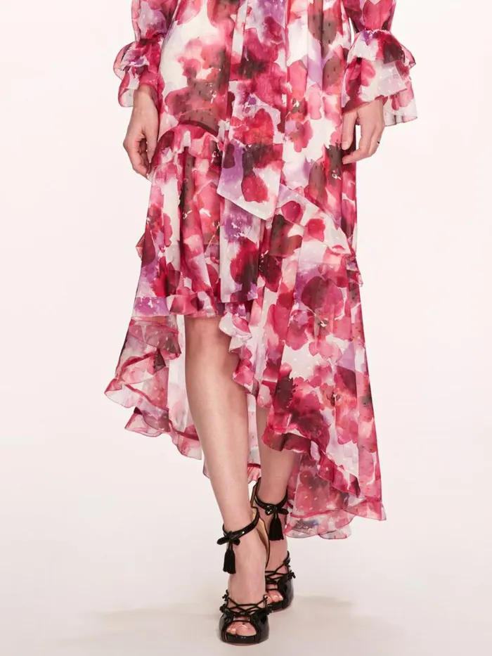 Marchesa Marchesa Rosa Oleander Maxi Dress Magenta Multi 8211 Women