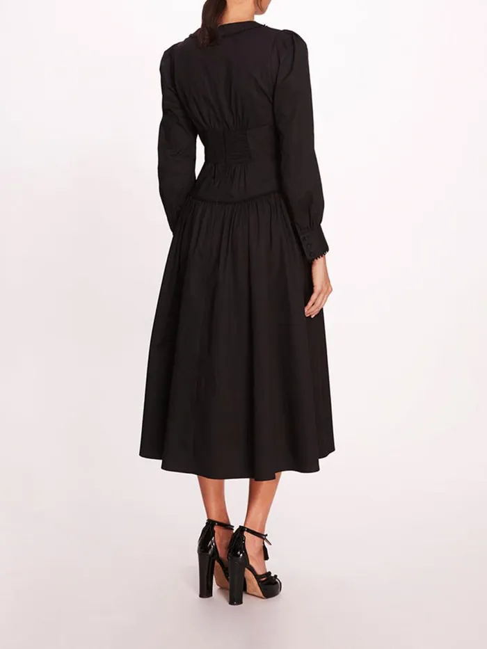 Marchesa Marchesa Rosa Tansy Midi Dress Black 8211 Women