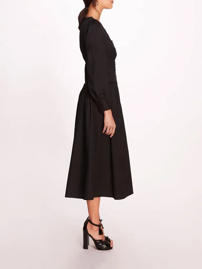 Marchesa Marchesa Rosa Tansy Midi Dress Black 8211 Women