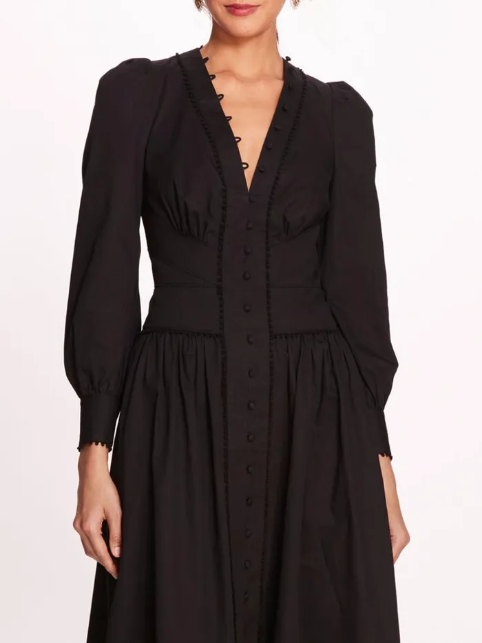 Marchesa Marchesa Rosa Tansy Midi Dress Black 8211 Women