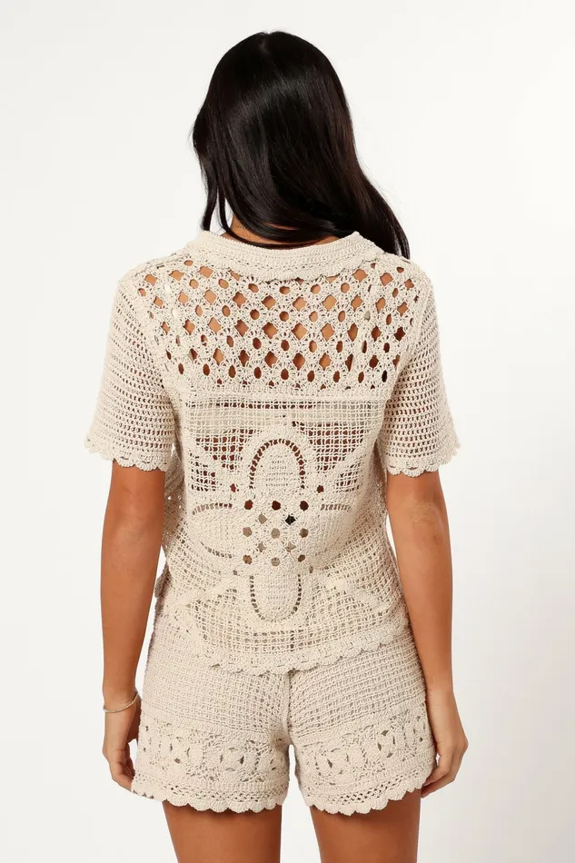 Matching Sets Harlowe Knit Top Natural Petal and Pup Women