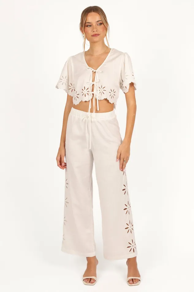 Matching Sets Petal and Pup Women Chloe Two Piece Set White