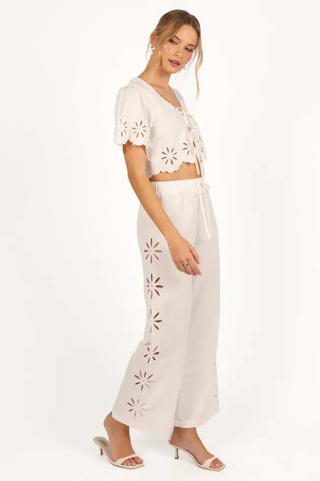 Matching Sets Petal and Pup Women Chloe Two Piece Set White