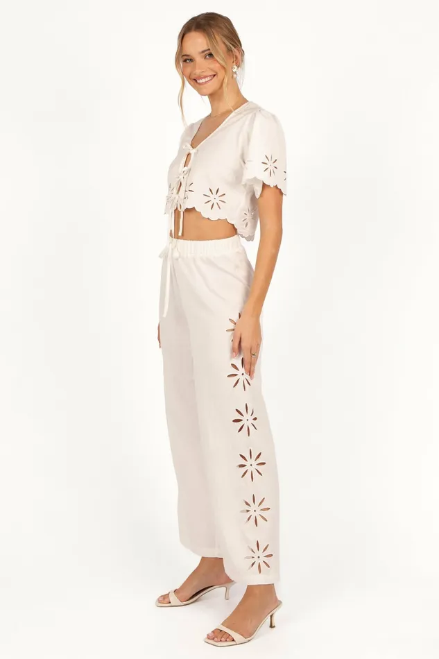 Matching Sets Petal and Pup Women Chloe Two Piece Set White