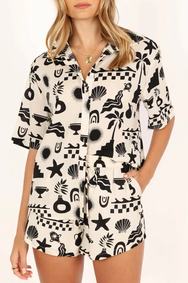 Matching Sets Women Petal and Pup Nammos Shirt Sand