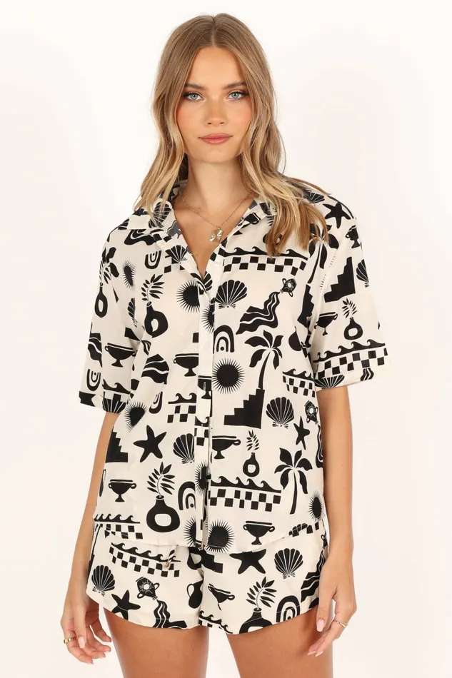 Matching Sets Women Petal and Pup Nammos Shirt Sand