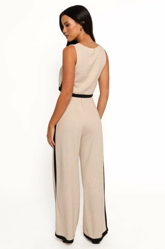 Matching Sets Women Phoebe Pant Oatmeal Black Petal and Pup