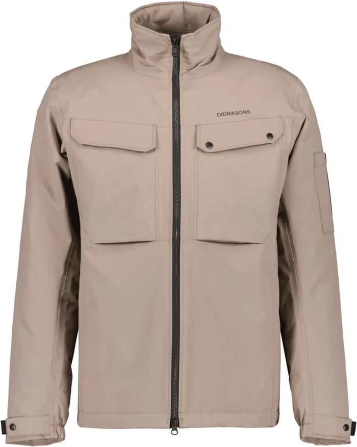 Max Jacket Ash Brown Men Didriksons Insulated Jackets