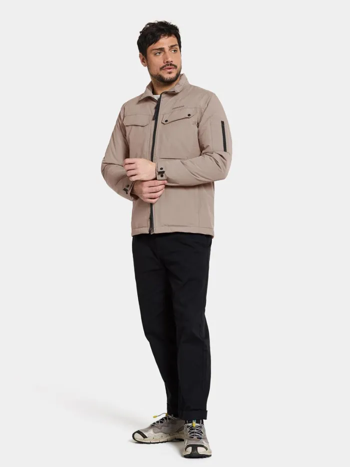 Max Jacket Ash Brown Men Didriksons Insulated Jackets
