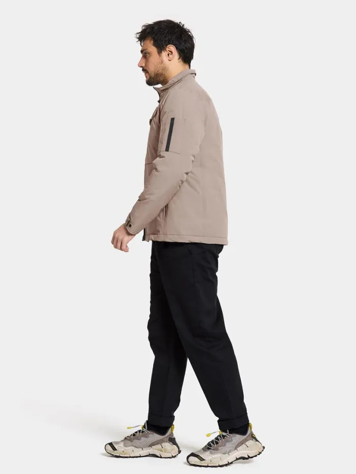 Max Jacket Ash Brown Men Didriksons Insulated Jackets