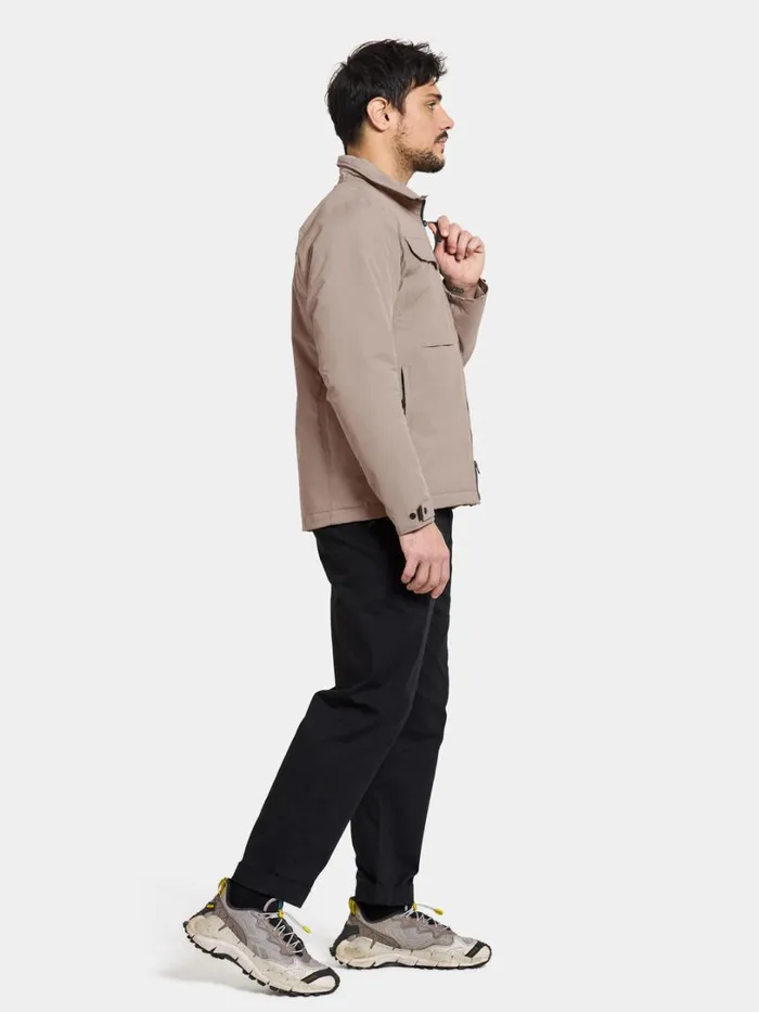 Max Jacket Ash Brown Men Didriksons Insulated Jackets