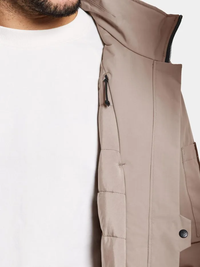 Max Jacket Ash Brown Men Didriksons Insulated Jackets