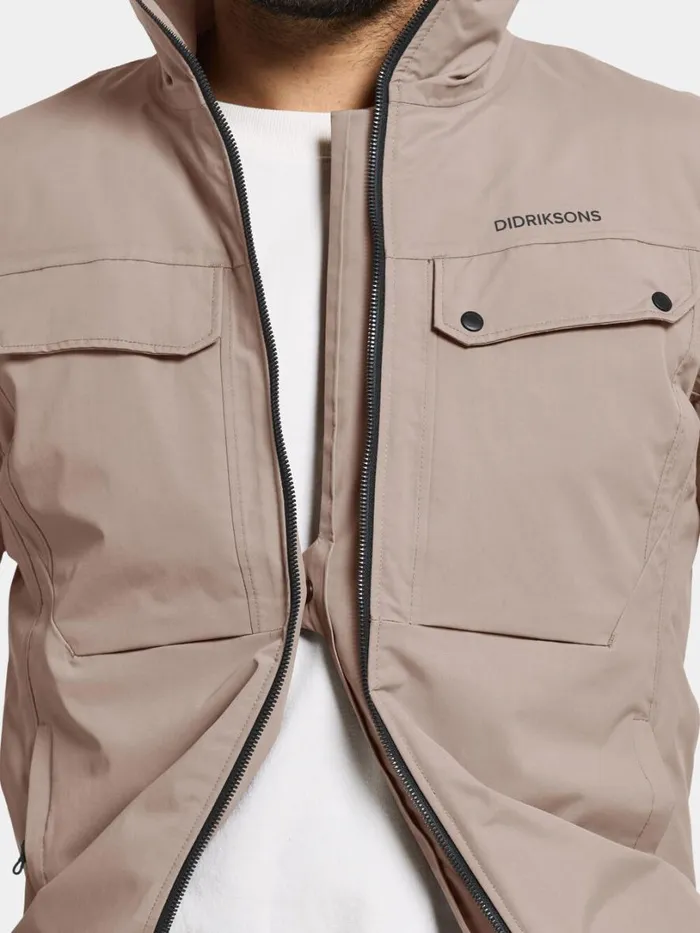 Max Jacket Ash Brown Men Didriksons Insulated Jackets