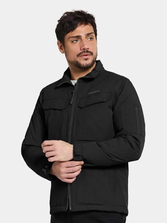 Max Jacket Black Men Didriksons Insulated Jackets