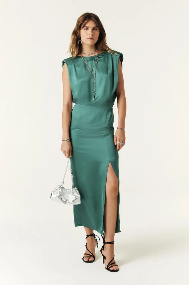 Maxi Dress Jynthia Green Women Baandsh Dresses